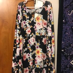 Long sleeve flower dress